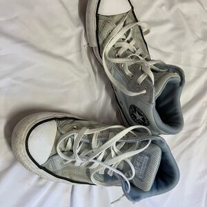 Converse Blue and White High-Top Sneakers